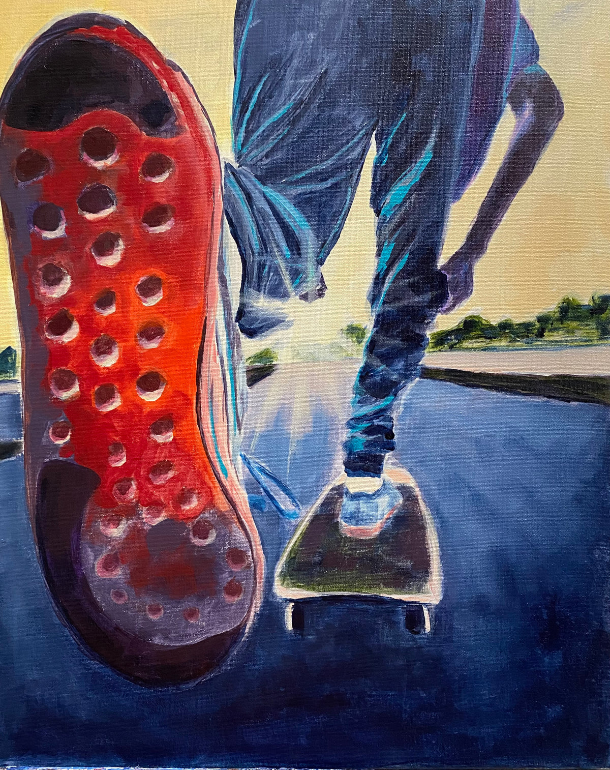 Painting Title "Skateboarding"